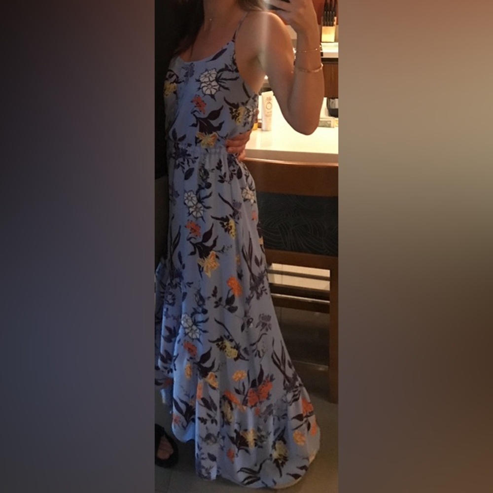 Belle vere blue dress floral size xs